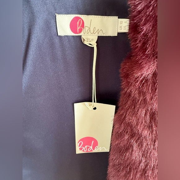 Boden Boxgrove Faux Fur Coat• NWT • 6 - Picture 8 of 12